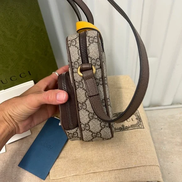 Gucci Brown and Beige GG Pattern Neo Vintage Crossbody Bag - Picture 6 of 6